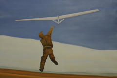 Flieger 4, Öl auf Papier, 2010, 106 cm x 85 cm