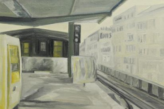 U Bahn Eberswalder 3, Öl auf Leinwand auf MDF, 2010, 50 cm x 60 cm