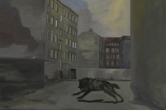 Hinterhof, Acryl auf Leinwand, 2011, 110 x 100 cm