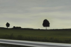 Autobahn A44-XII, Öl auf Leinwand auf MDF, 2012, 50 x 40 cm