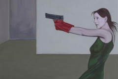 Roter Handschuh, Acryl auf Leinwand, 2012, 100 x 110 cm