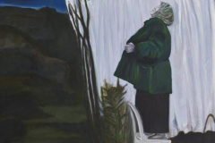 Frau auf einem Stuhl, Acryl auf Leinwand, 2012, 100 x 110 cm